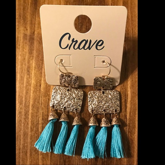 Jewelry - Turquoise Tassel Earrings